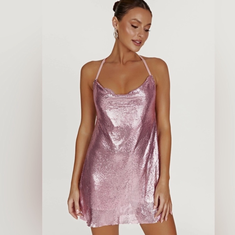 White Foxy Boutique Mini Dress Pink 💕